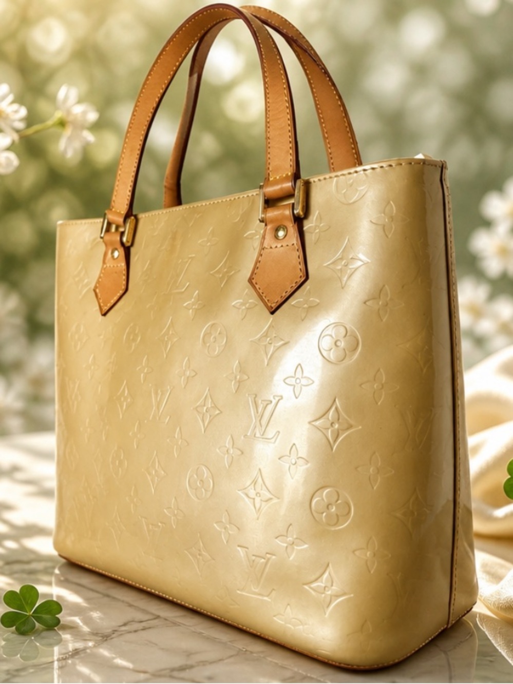 Authentic Louis Vuitton Vernis Houston Shoulder Bag.